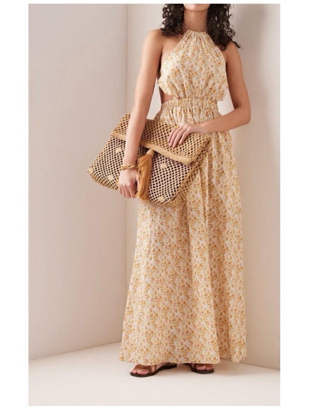 SIGNIFICANT OTHER Cara Floral Print Halter Neck Maxi Dress